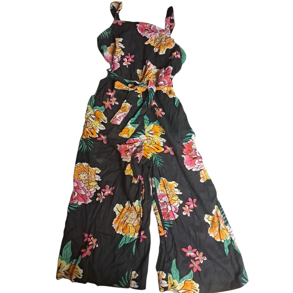 Old Navy Romper Large Black With Floral